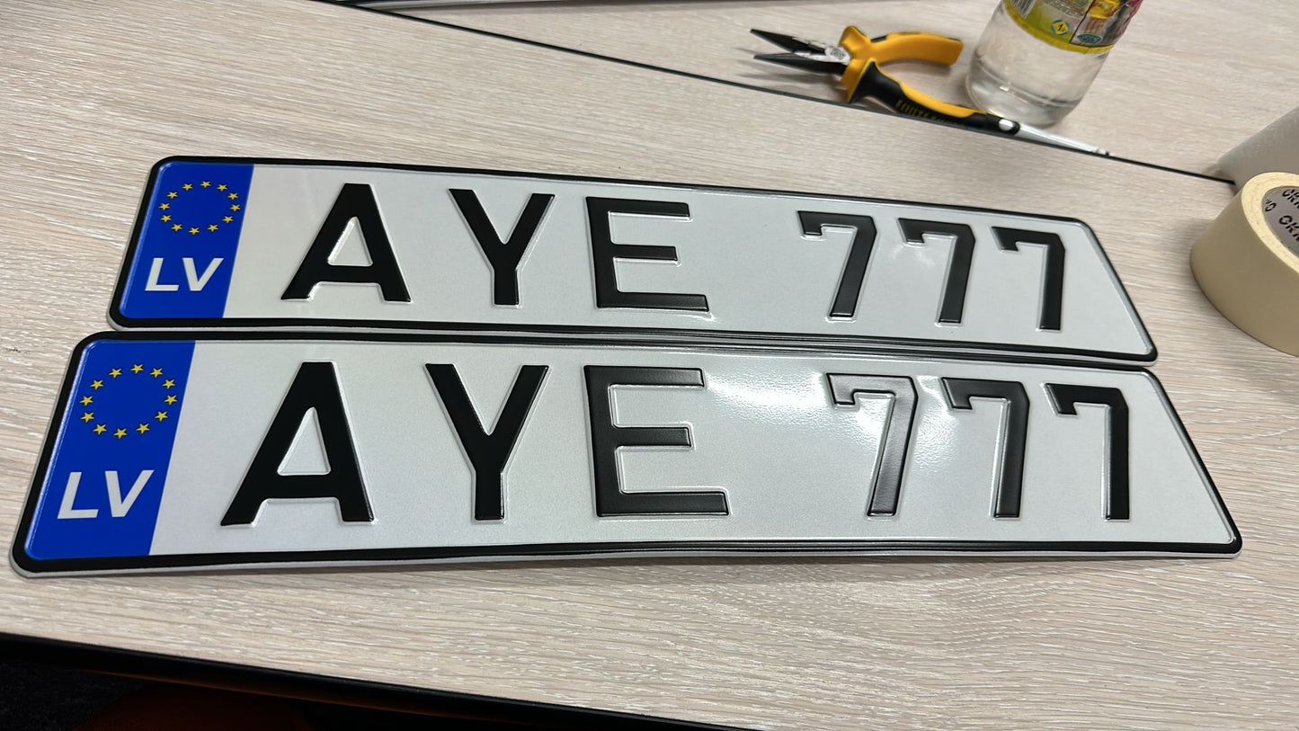 Dekorativas Custom Valsts Nummur Zīmes 2pcs