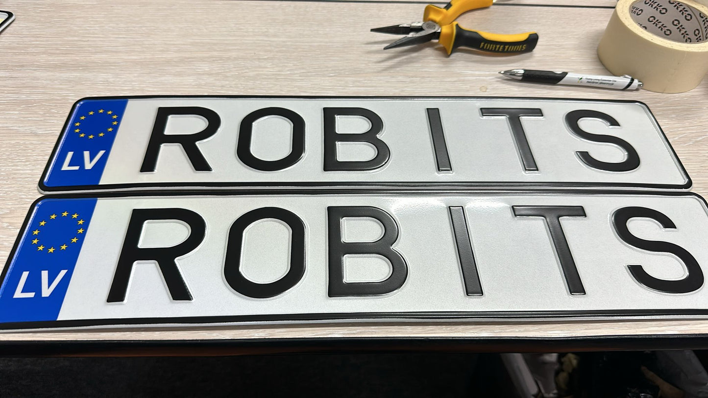 Dekorativas Custom Valsts Nummur Zīmes 2pcs