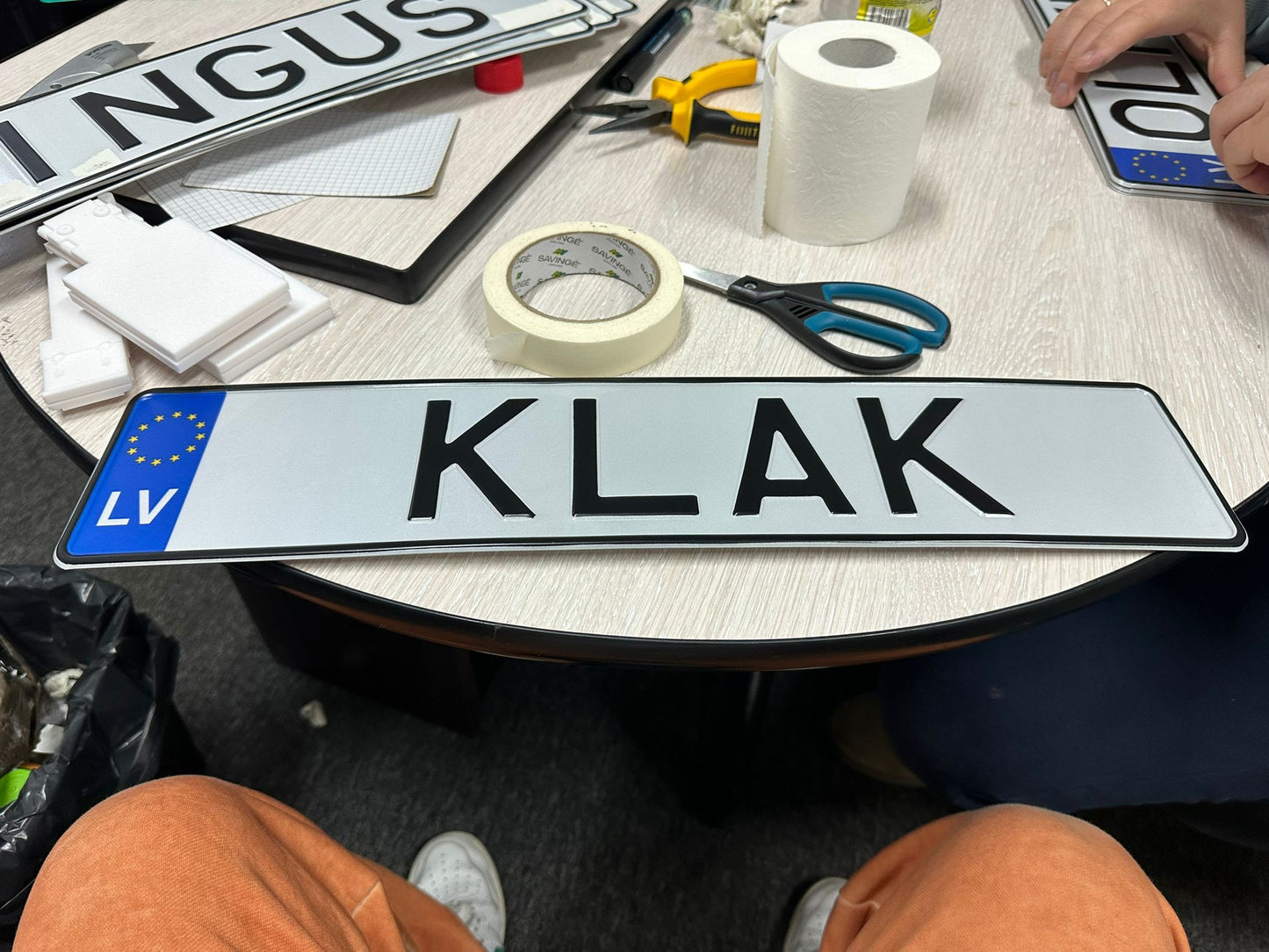 Dekorativas Custom Valsts Nummur Zīmes 2pcs