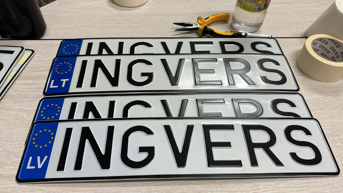 Dekorativas Custom Valsts Nummur Zīmes 2pcs