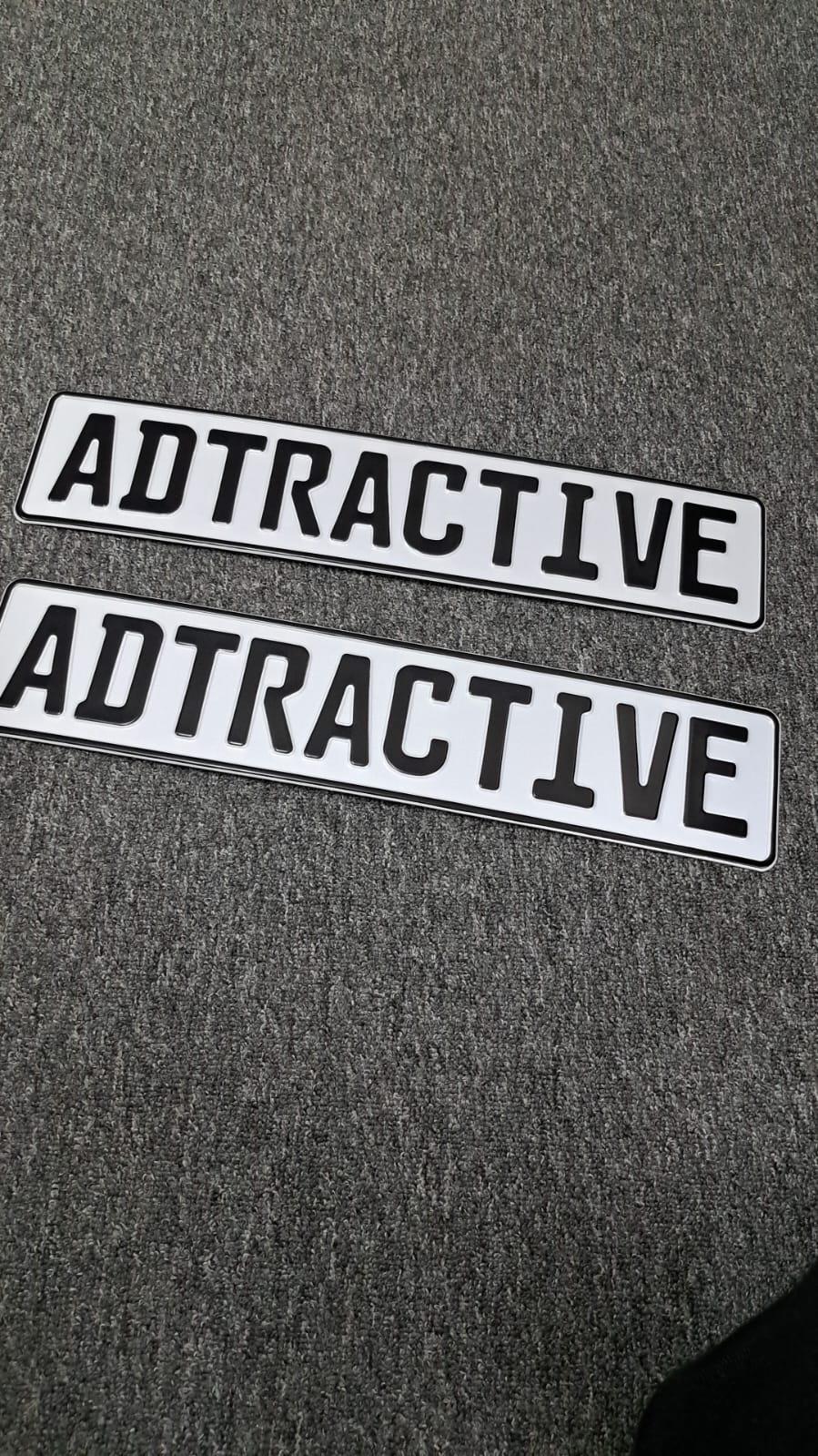 Dekorativas Custom Bez Karoga Nummur Zīmes 2pcs